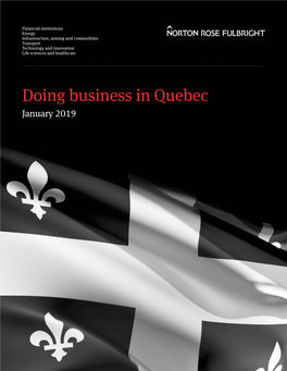 Doing Business in Quebec January 2019