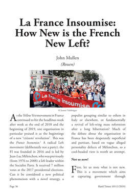 La France Insoumise: How New Is the French New Left?