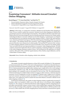 Examining Consumers' Attitudes Toward Gmarket Online Shopping