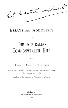 The Australian Commonwealth Bill