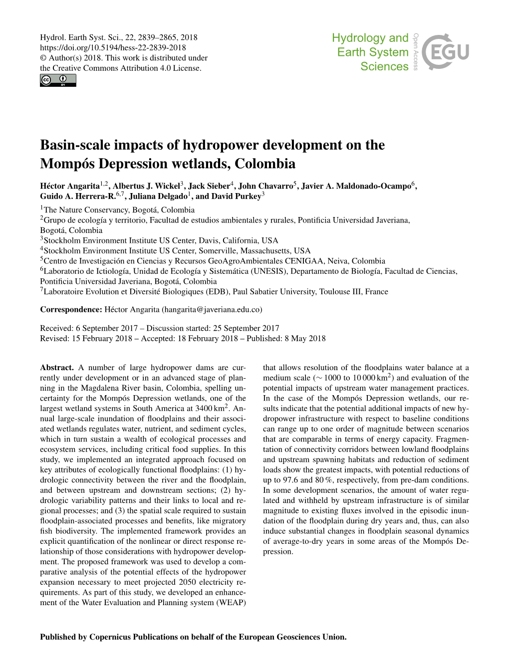 Article Is Available Namics of ﬂoodplains and Wetlands