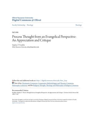 Process Thought from an Evangelical Perspective: an Appreciation and Critique Stephen T
