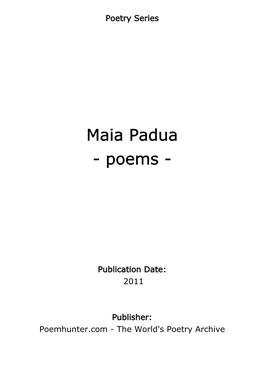 Maia Padua - Poems