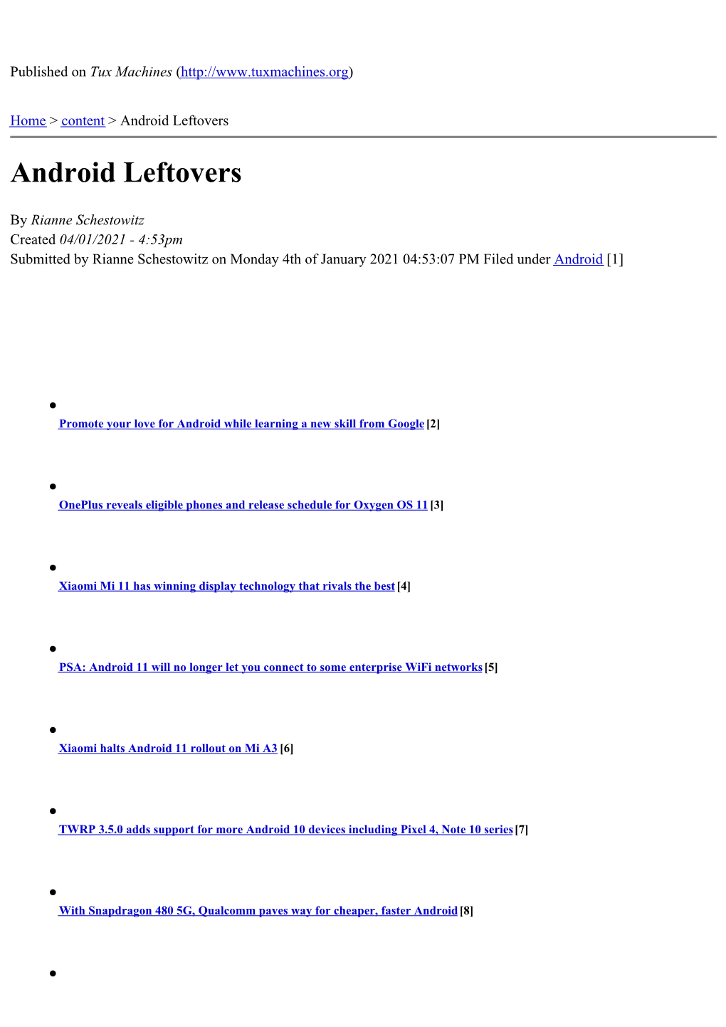 Android Leftovers