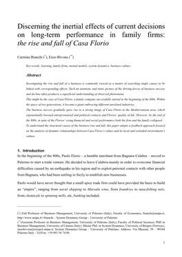 The Rise and Fall of Casa Florio