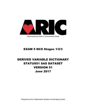EXAM 5 NCS Stages 1/2/3 DERIVED VARIABLE DICTIONARY
