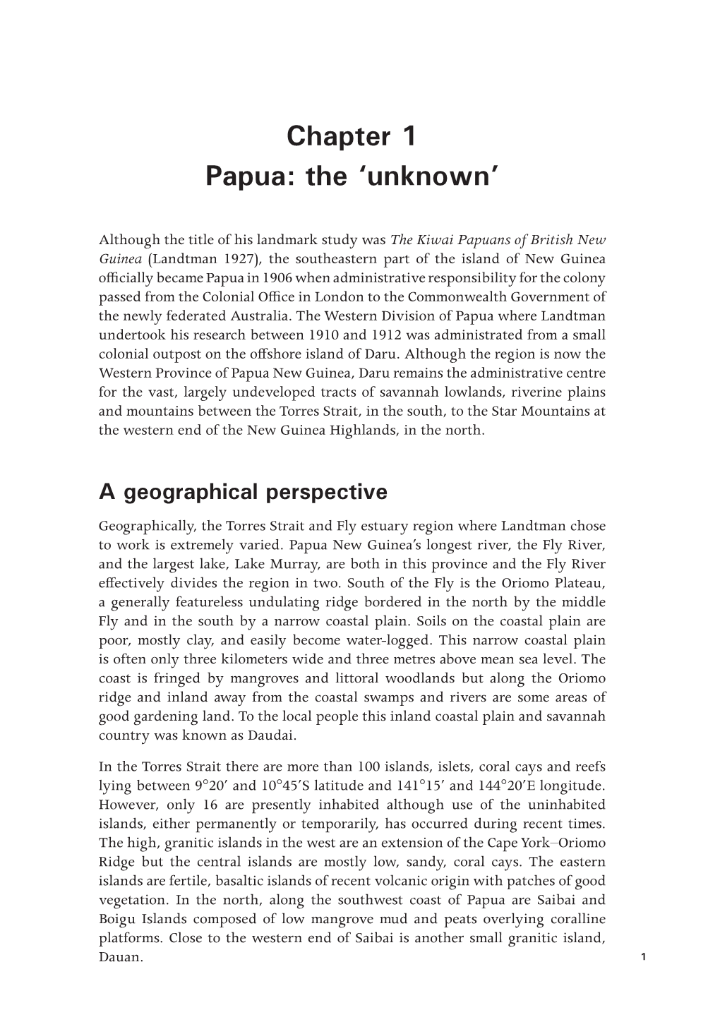 Papua: the ‘Unknown’