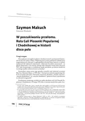 Szymon Makuch Uniwersytet Wrocławski W Poszukiwaniu Przełomu