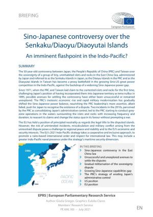 Sino-Japanese Controversy Over the Senkaku/Diaoyu/Diaoyutai Islands an Imminent Flashpoint in the Indo-Pacific?