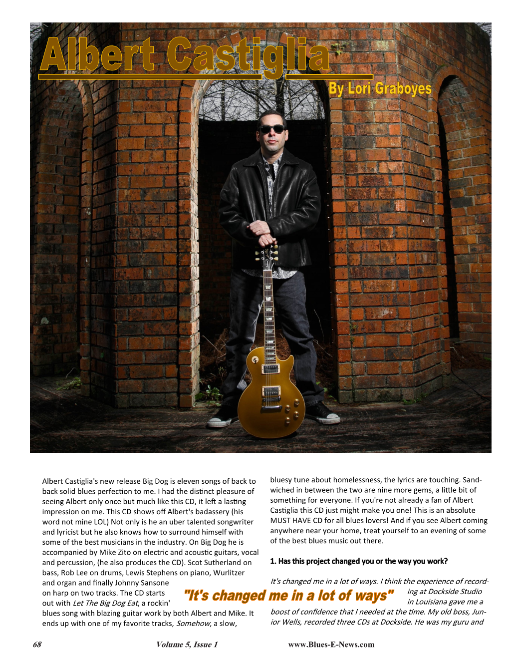 Albert Castiglia by Lori Graboyes Page 68-71