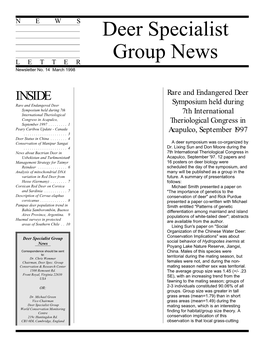 Deer Specialist Group News