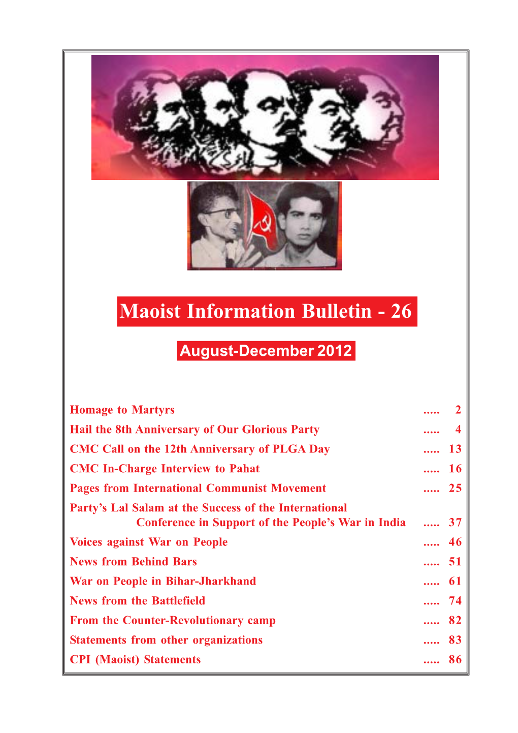 CPI(Maoist) Information Bulletin-26