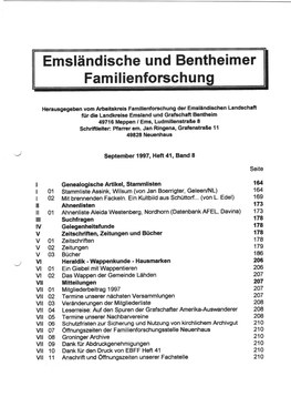 Emsländische Und Bentheimer Familienforschung