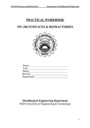Practical Workbook My-206 Furnaces & Refractories