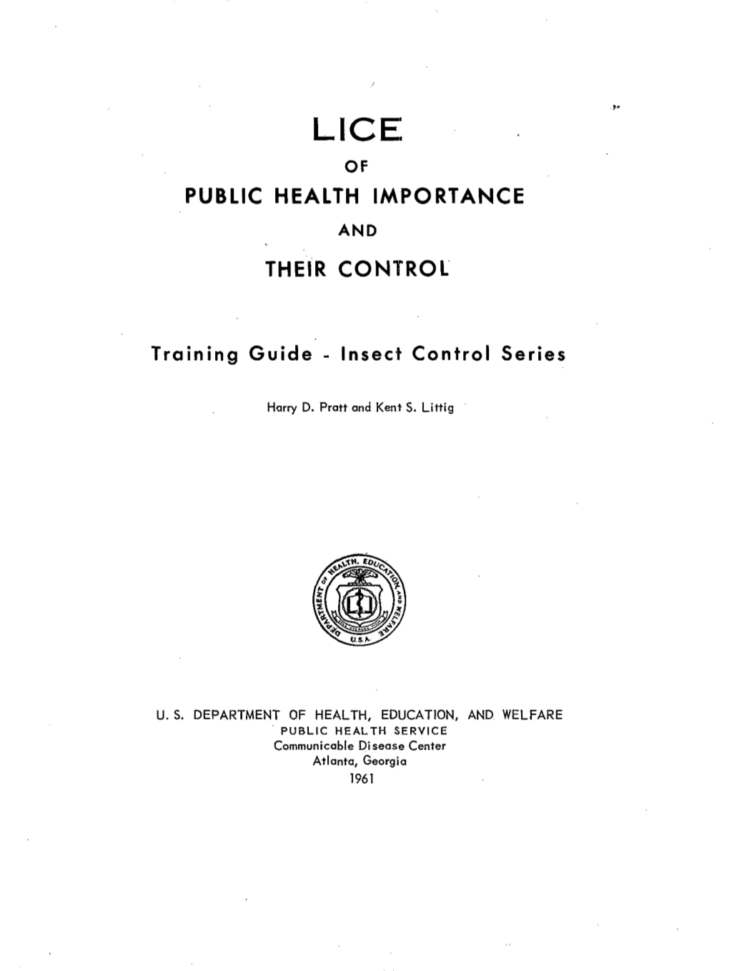 Lice of Public Health Importance and Their Control