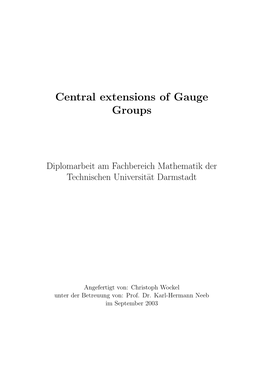 Central Extensions of Gauge Groups