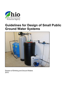 Guidelines for Design of Small Public Ground Water Systems