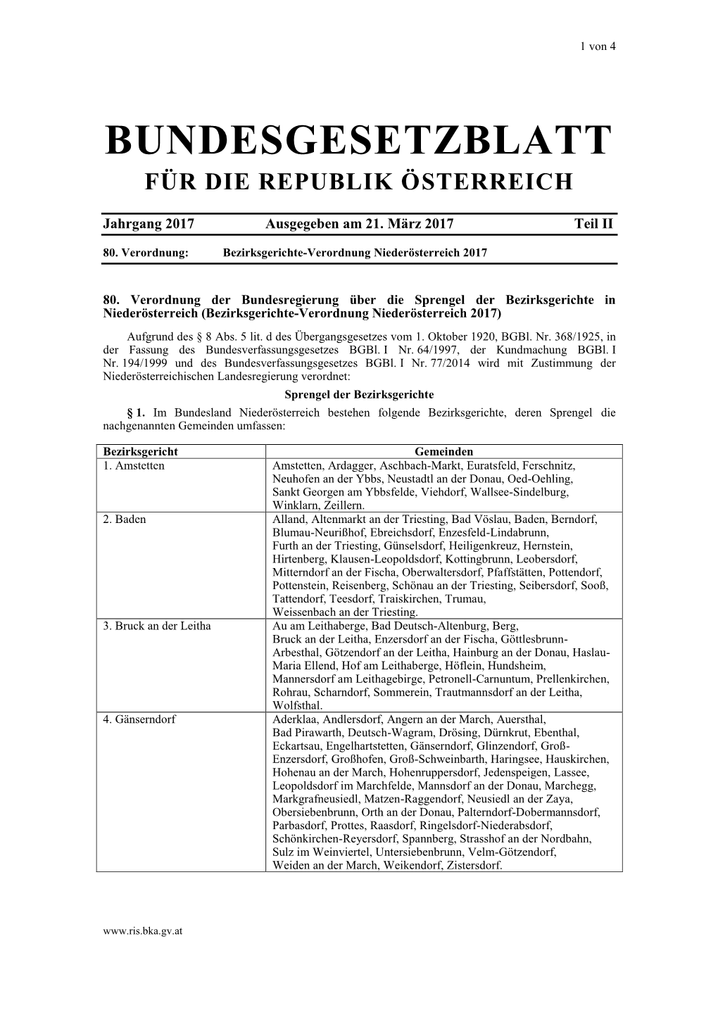 Bundesgesetzblatt Für Die Republik Österreich