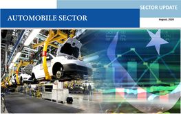 AUTOMOBILE SECTOR August, 2020 2