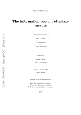 The Information Content of Galaxy Surveys
