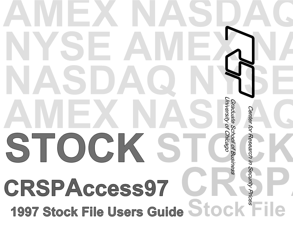 1997 Crspaccess97 Stock File Users Guide