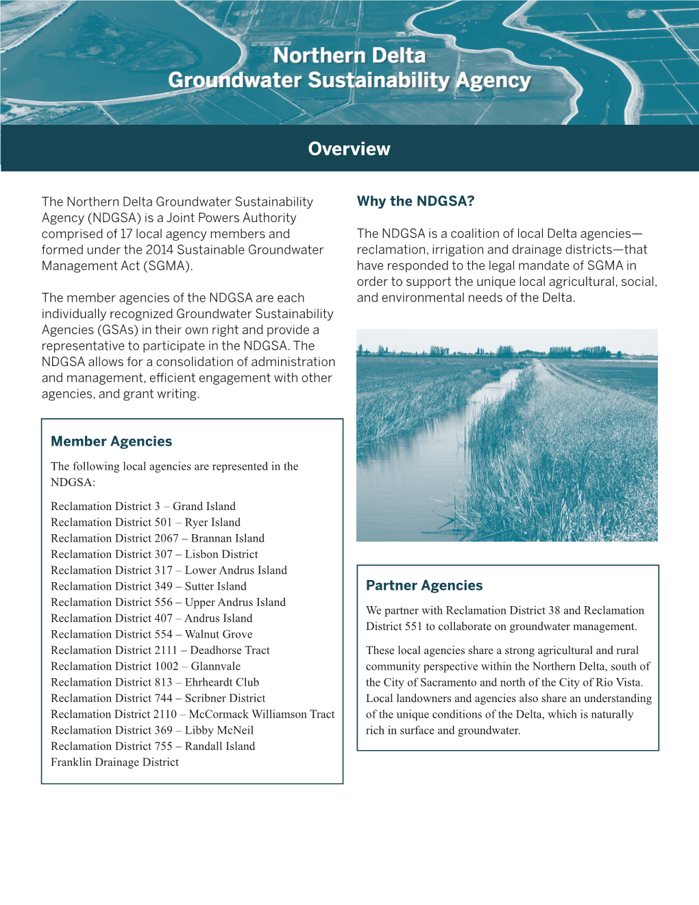 Northern Delta Groundwater Sustainability Agency