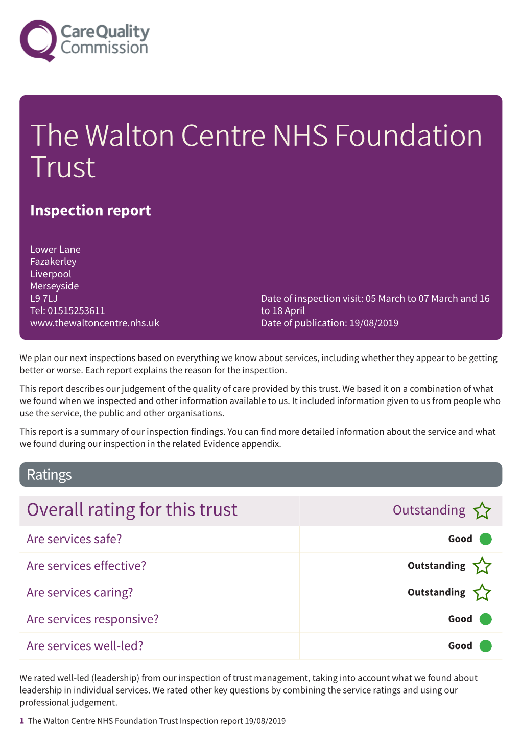 RET the Walton Centre NHS Foundation Trust