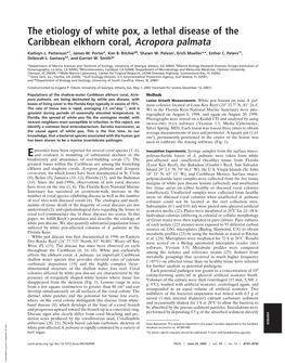 The Etiology of White Pox, a Lethal Disease of the Caribbean Elkhorn Coral, Acropora Palmata