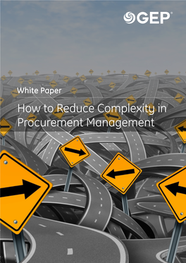 How to Reduce Complexity in Procurement Management How to Reduce Complexity in Procurement Management