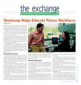 Stockamp Helps Educate Future Workforce (Continued from Cover)