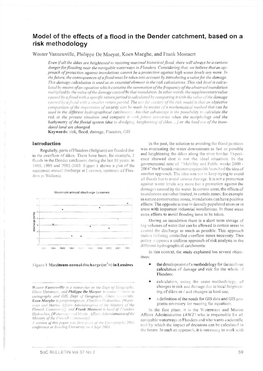 Model of the Effects of a Flood in the Dender Catchment, Based on a Risk Methodology