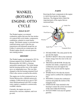 Wankel (Rotary) Engine: Otto Cycle