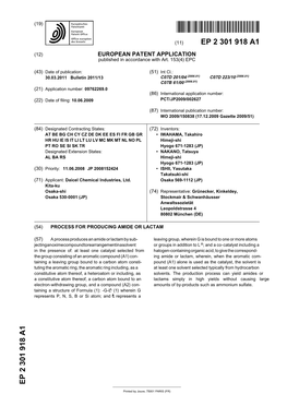 Process for Producing Amide Or Lactam