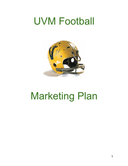 UVM Football Marketing Plan