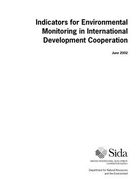 Indicators for Environmental Monitoring in International Development Cooperation