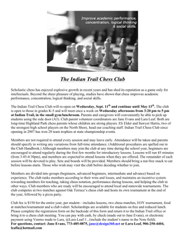 The Indian Trail Chess Club