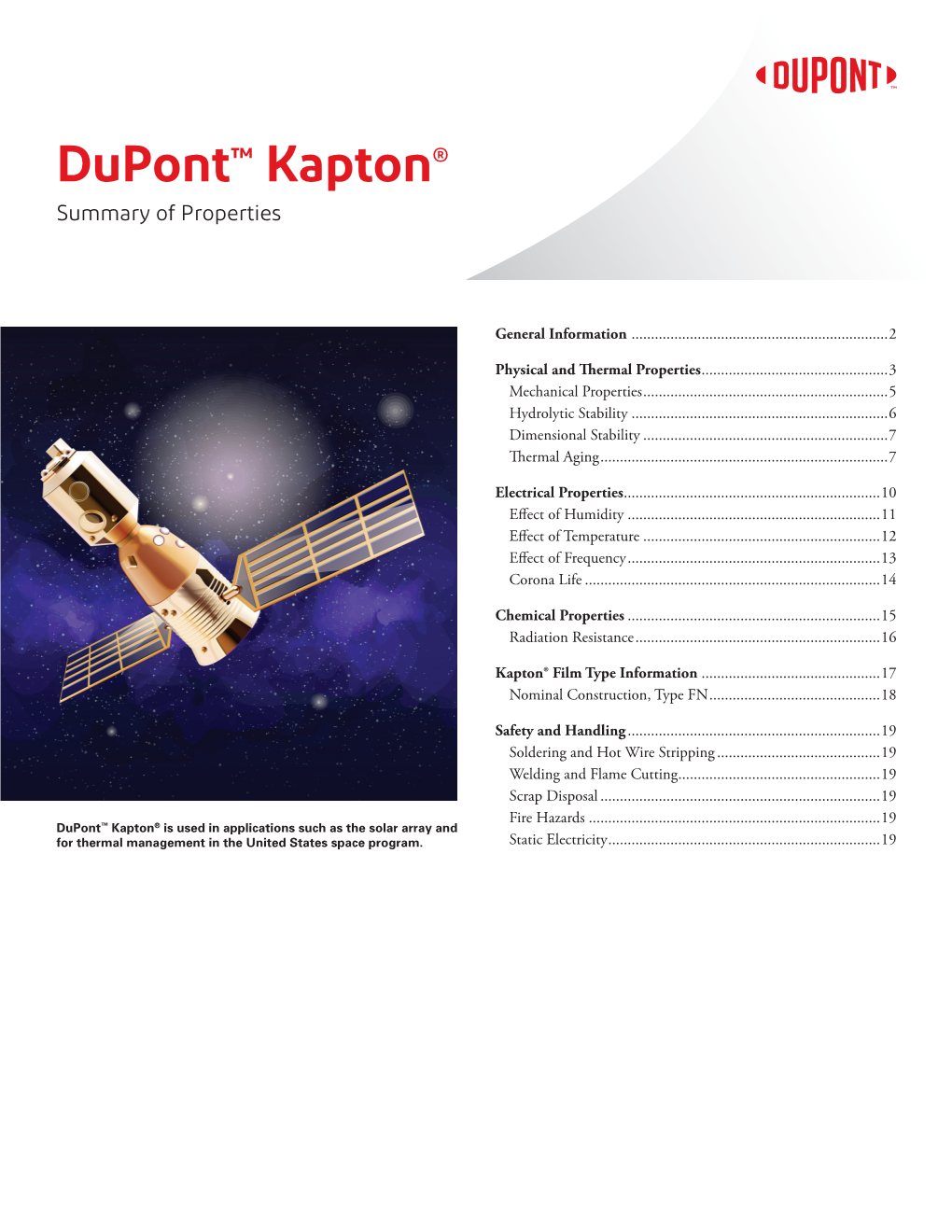 Kapton® Summary of Properties