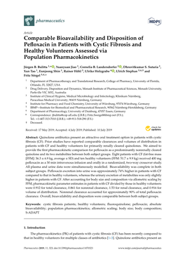 Comparable Bioavailability and Disposition of Pefloxacin in Patients