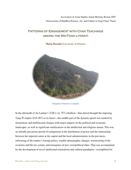 Patterns of Engagement with Chan Teachings Among the Mid-Tang