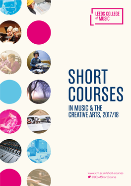 Short Courses in Music & the Creative Arts, 2017/18