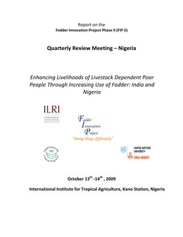 Quarterly Review Meeting – Nigeria