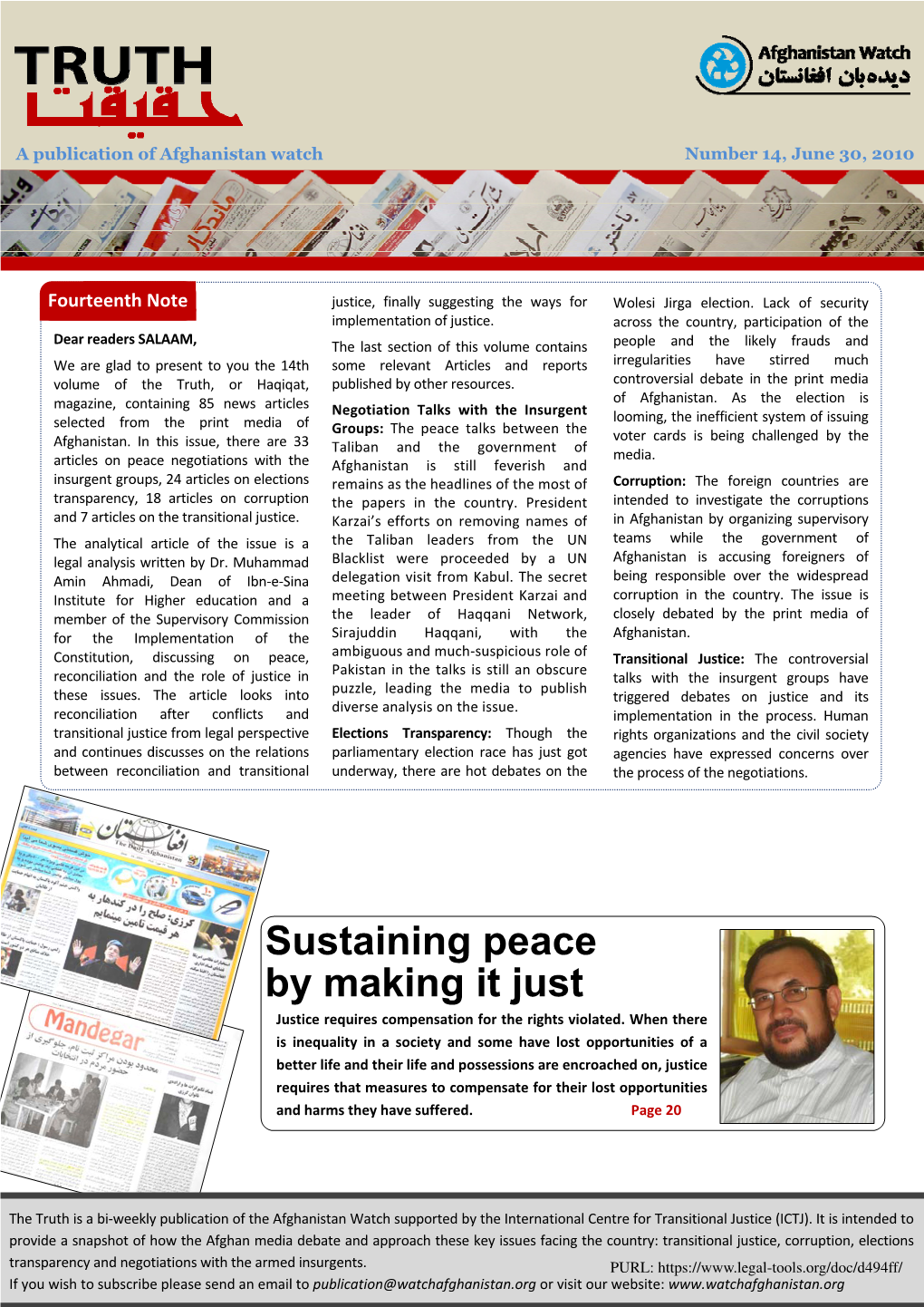 Sustaining Peace by Making It Just 20 New Publications 23