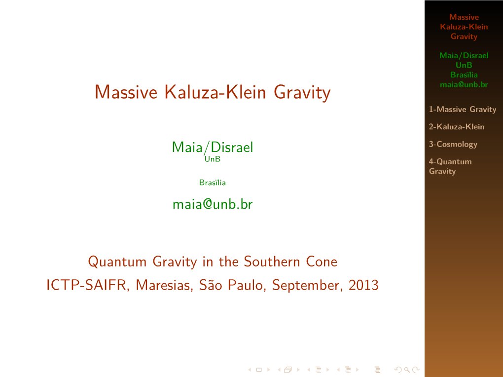 Massive Kaluza-Klein Gravity