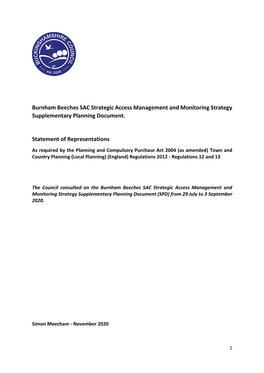 Burnham Beeches SAC Strategic Access Management and Monitoring Strategy Supplementary Planning Document