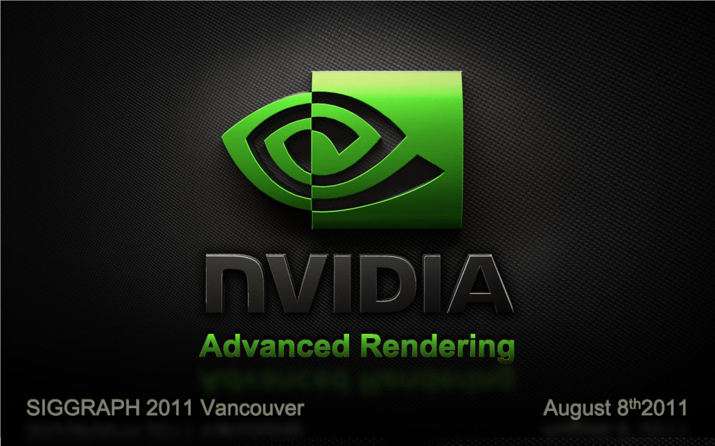 Advanced Rendering Offerings