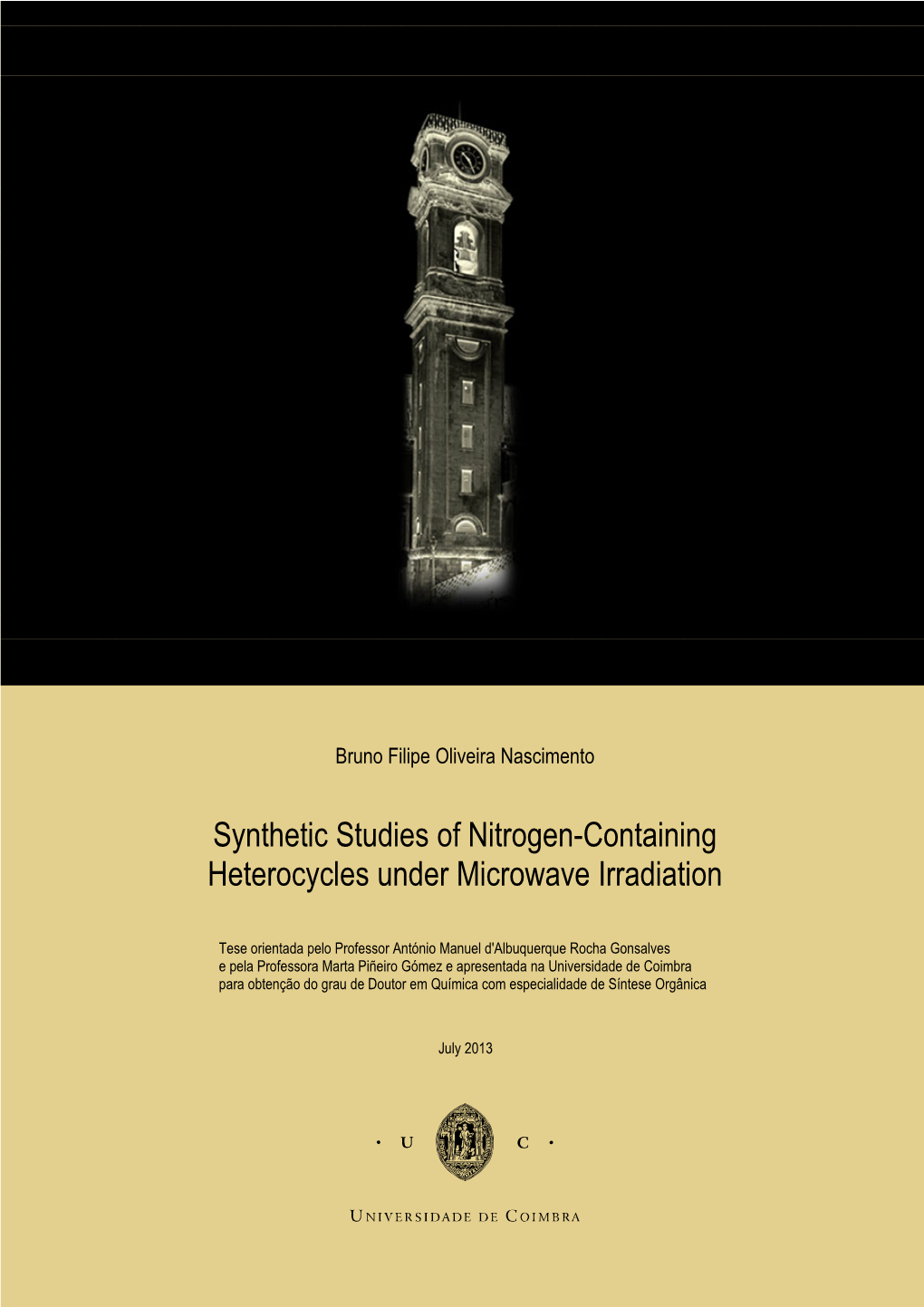 Synthetic Studies of Nitrogen-Containing Heterocycles Under Microwave Irradiation, Bruno Nascimento, Coimbra, 2013