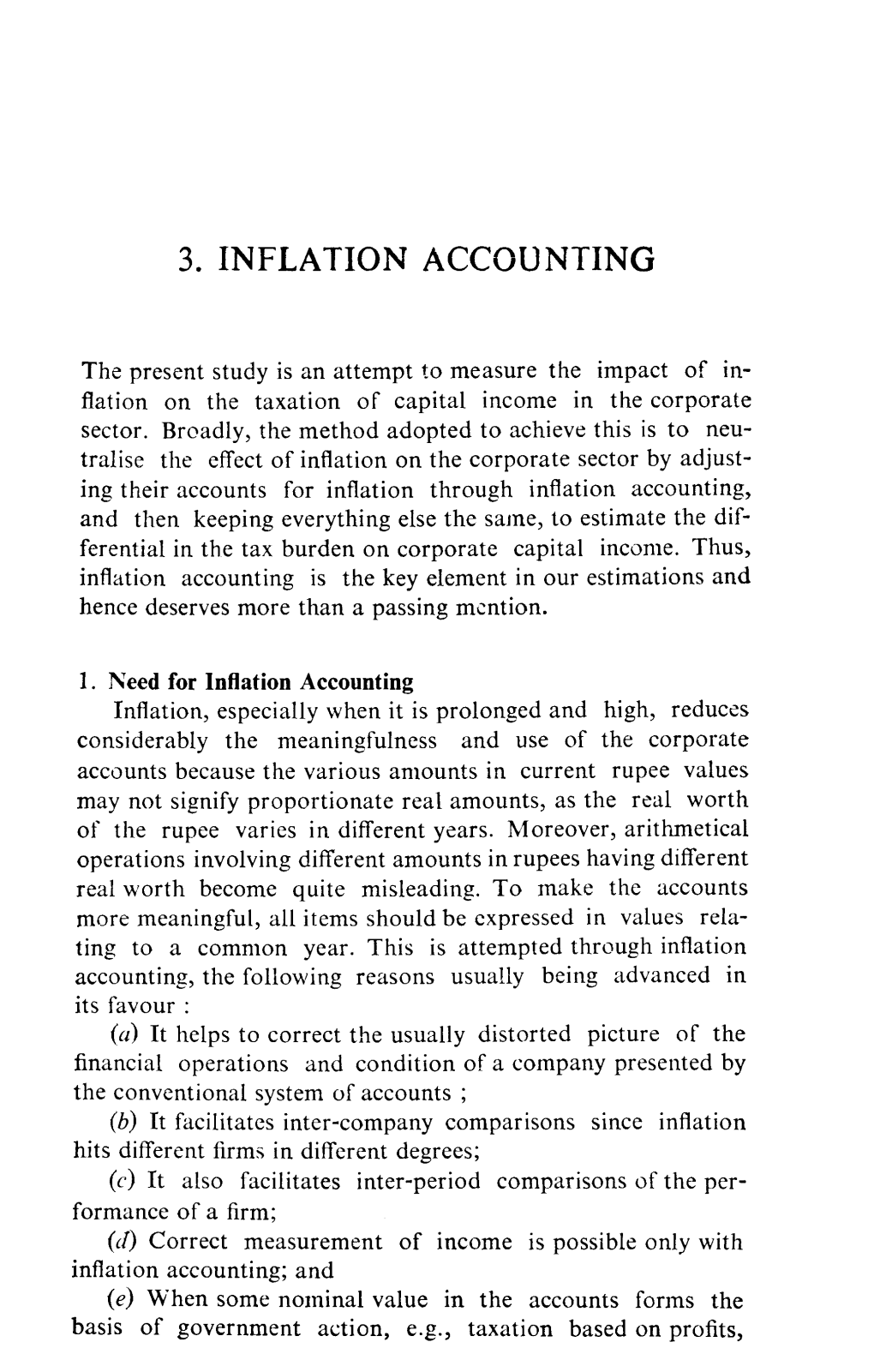 3. Inflation Accounting