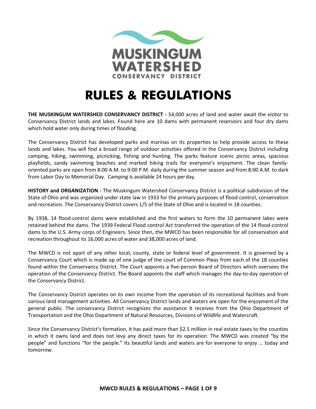 Rules & Regulations