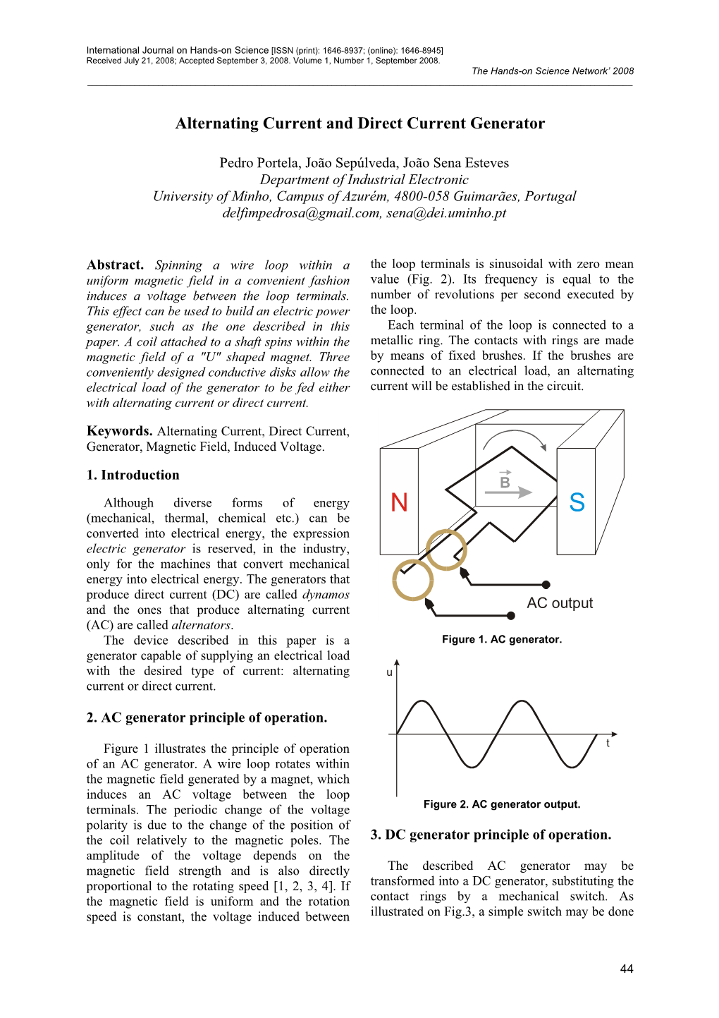 Alternating Current and Direct Current Generator