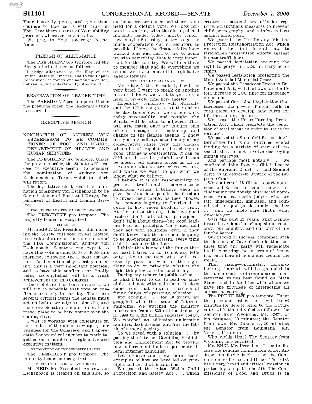 Congressional Record—Senate S11404